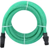 vidaXL Tuyau d'aspiration avec raccords PVC Vert 1" 10 m PVC