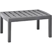vidaXL Table de jardin moka 78x55x38 cm plastique