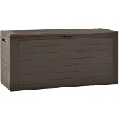 vidaXL Coffre de jardin brun 116x44x55 cm