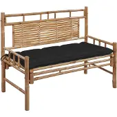 vidaXL Banc de jardin avec support 120 cm bambou