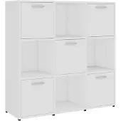 vidaXL Bibliothèque Blanc 90x30x90 cm Bois d’ingénierie