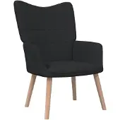 vidaXL Fauteuil relax noir tissu