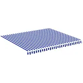 vidaXL Ersatztuch für awning 4x3,5 m blau und weiß
