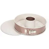 Patisse Forme de saut avec insert turban 26 cm Acier Cuivre, Moule à gâteau, Cuivre, Beige, Marron