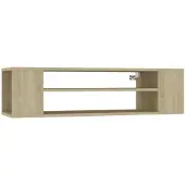 vidaXL Armoire TV suspendue Chêne Sonoma 100x30x26,5 cm Bois composite