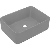 vidaXL Lavabo de luxe gris clair mat 41x30x12 cm Céramique