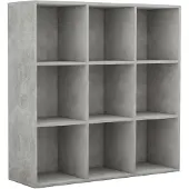 vidaXL Bibliothèque gris béton 98x29x97,5 cm bois d'ingénierie
