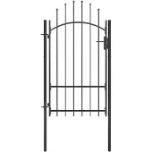 vidaXL Portail de jardin Acier 1x2,2 m Noir