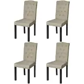 vidaXL Chaises de salle à manger 4 pcs. Tissu brun chameau