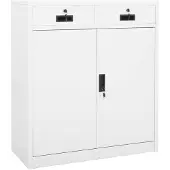 vidaXL Armoire de bureau Blanc 90x40x102 cm Acier