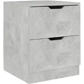 vidaXL Table de chevet gris béton 40x40x50 cm bois d’ingénierie