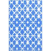 vidaXL Tapis d'extérieur ARAKIL blanc et bleu 190x290 cm PP