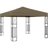 vidaXL Pavillon 3x3 m Taupe Tissu
