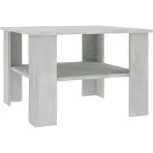 vidaXL Table basse gris béton 60x60x42 cm Bois composite