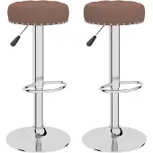 vidaXL Tabouret de bar 2 pcs tissu marron
