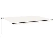 vidaXL Store manuel rétractable 500x350 cm Crème
