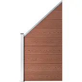 vidaXL Élément de clôture WPC 95x(105-180) cm Marron