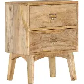 vidaXL Table de chevet 40x35x55 cm Bois de manguier solide
