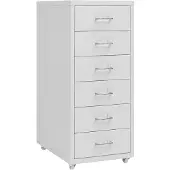 vidaXL Classeur mobile Gris 28x41x69 cm Métal