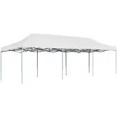 vidaXL Tente de réception Pop-Up pliable 3 x 9 m blanche
