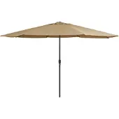 vidaXL Parasol avec mât métallique 390 cm Taupe