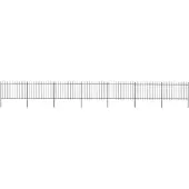 vidaXL Clôture de jardin avec pointes de lance Acier 11,9 x 1,2 m Noir