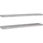 vidaXL Étagères murales flottantes 2 pcs gris béton 120x23,5x3,8cm MDF