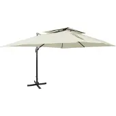vidaXL Parasol ampli avec aération sable 400x300 cm