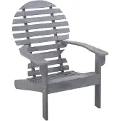 vidaXL Chaise Adirondack Bois massif Acacia Gris