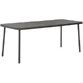 vidaXL Table de jardin gris foncé 180x83x72 cm acier