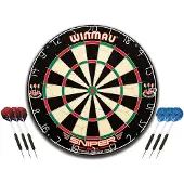 Winmau Ensemble de cibles de fléchettes Sniper, comprenant les fléchettes