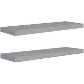 vidaXL Étagères murales flottantes 2 pcs gris 80x23,5x3,8 cm MDF