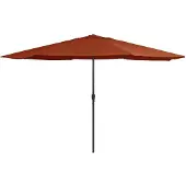 vidaXL Parasol avec mât métallique 390 cm Terracota