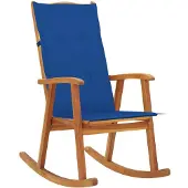 vidaXL Chaise à bascule avec supports en bois massif d'acacia