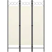 vidaXL Cloison de séparation 3 panneaux blanc 120x180 cm