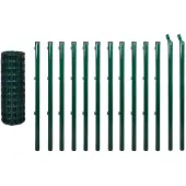 vidaXL Clôture européenne acier 25x1,5 m vert