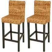 vidaXL Tabouret de bar 2 pcs. Abaca