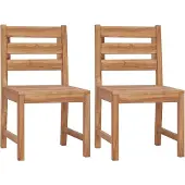 vidaXL Chaises de jardin 2 pcs. Bois massif teck