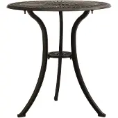 vidaXL Table de jardin bronze 62x62x65 cm fonte d'aluminium