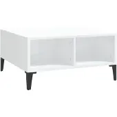 vidaXL Table basse blanc brillant 60x60x30 cm Bois composite