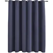 vidaXL Rideau occultant et anneaux en métal Anthracite 290x245 cm