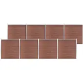 vidaXL Clôture de jardin WPC 1391x186 cm Marron