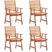 vidaXL Chaises de jardin 4 pcs. Bois massif acacia
