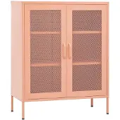vidaXL Armoire de rangement Rose 80x35x101,5 cm Acier