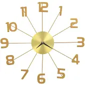 vidaXL Wanduhr 50 cm Metall Gold gefärbt