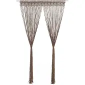 vidaXL Rideau en macramé Taupe 140x240 cm Coton