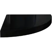vidaXL Étagère d'angle flottante noir brillant 35x35x3,8 cm MDF