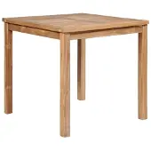 vidaXL Table de jardin 80x80x77 cm bois massif teck