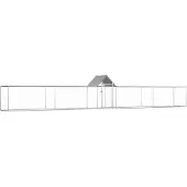 vidaXL Poulailler 9x1x1,5 m Acier galvanisé