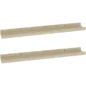 vidaXL Étagères murales 2 pièces Chêne Sonoma 60x9x3 cm